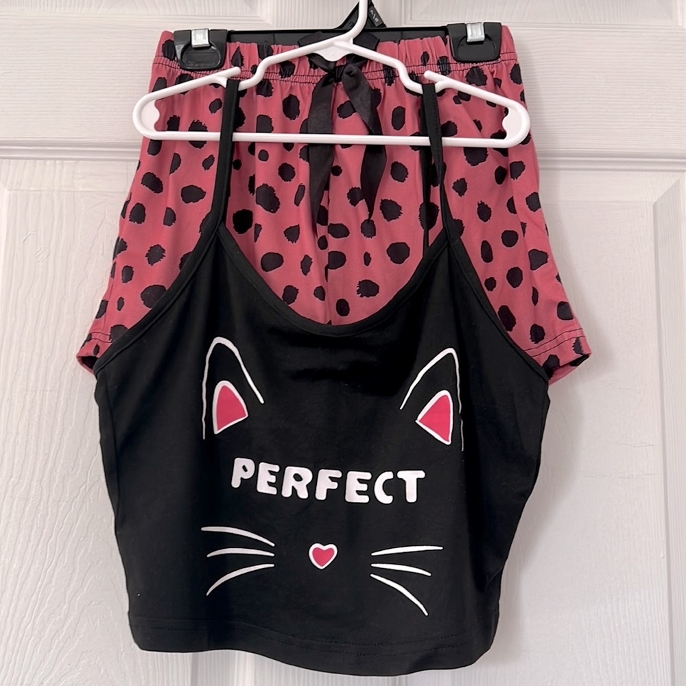 Shein Women 2 Pcs Set Summer Pajamas Crop Top/Bottom!